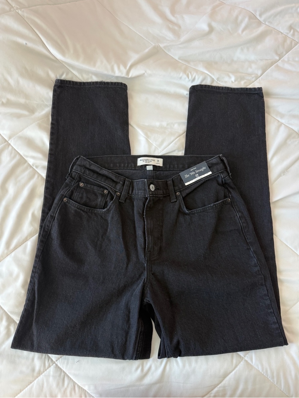 Abercrombie & Fitch Black Straight Leg Jeans - Women